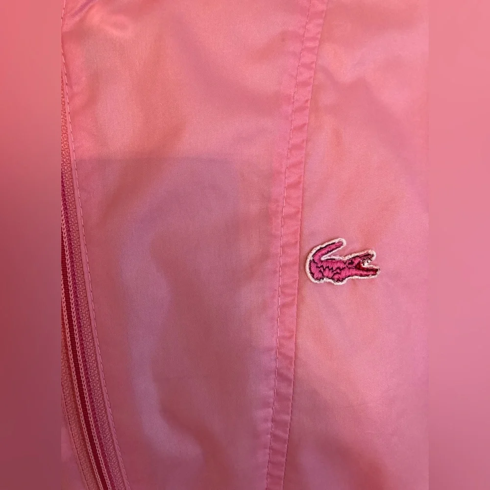 Vintage Izod Lacoste Pullover Windbreaker Barbie Pink - Picture 3 of 11